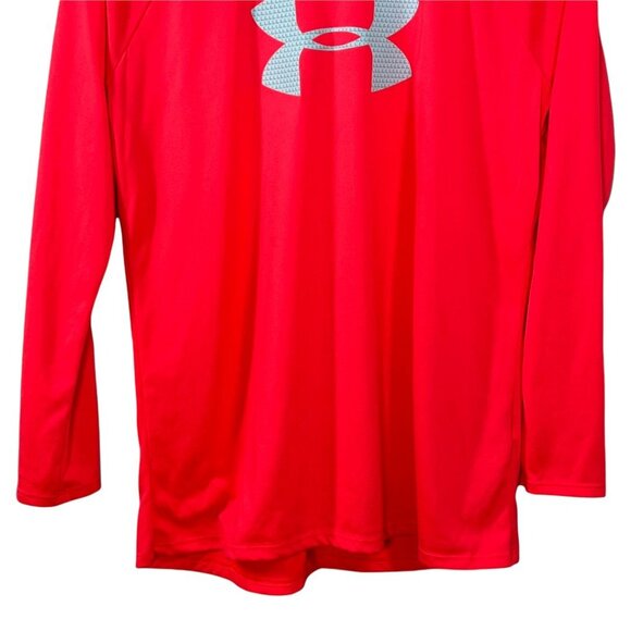 Under Armour Girls XL Orange Red Long Sleeve HeatGear Tee - Picture 3 of 10